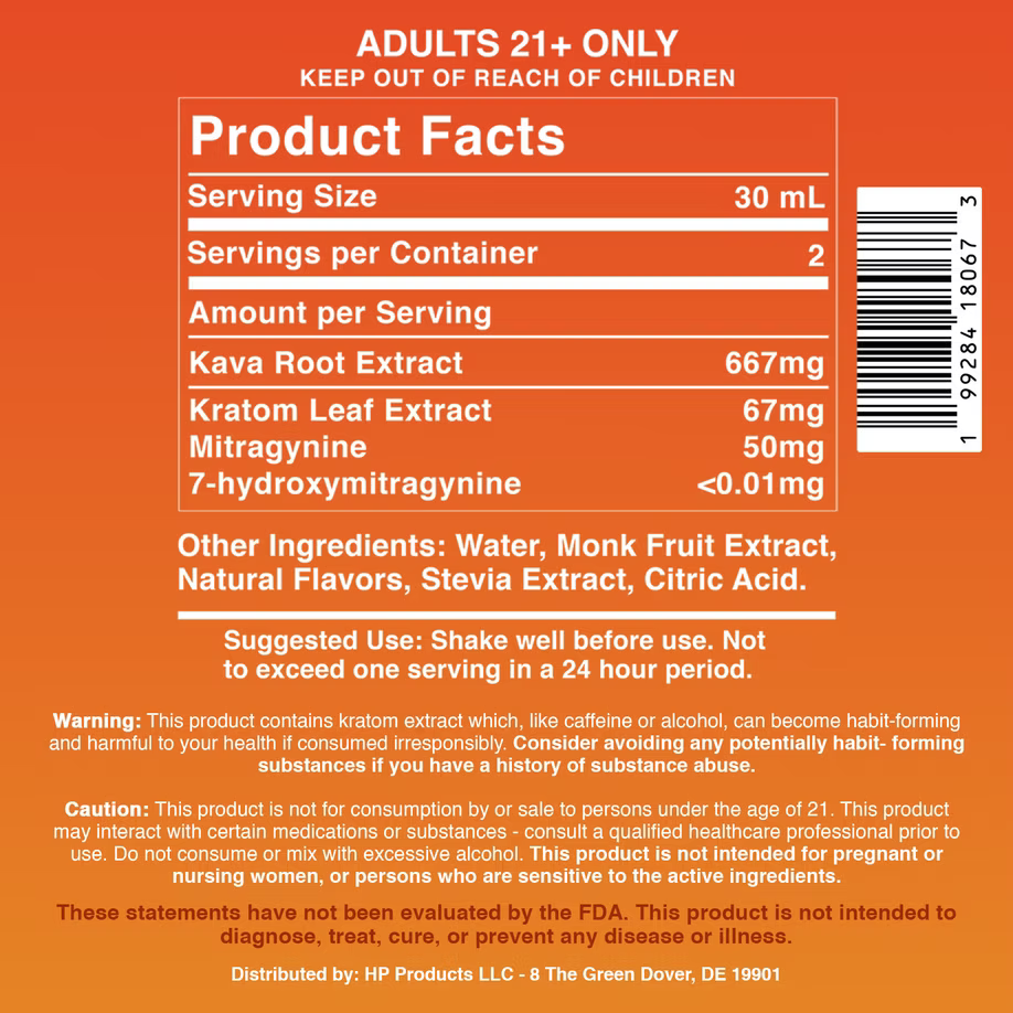 HEYDAY PLANT BASED TONIC SHOT | KRATOM | 7-OH | - 12 PK