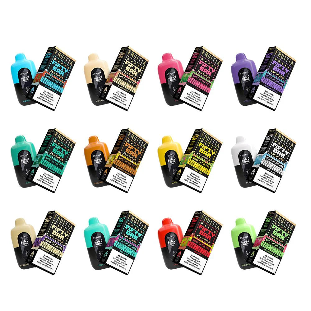 FIFTY BAR - BY FRUITIA 5% DISPOSABLE (80ML) 20K PUFFS 5CT/ BOX
