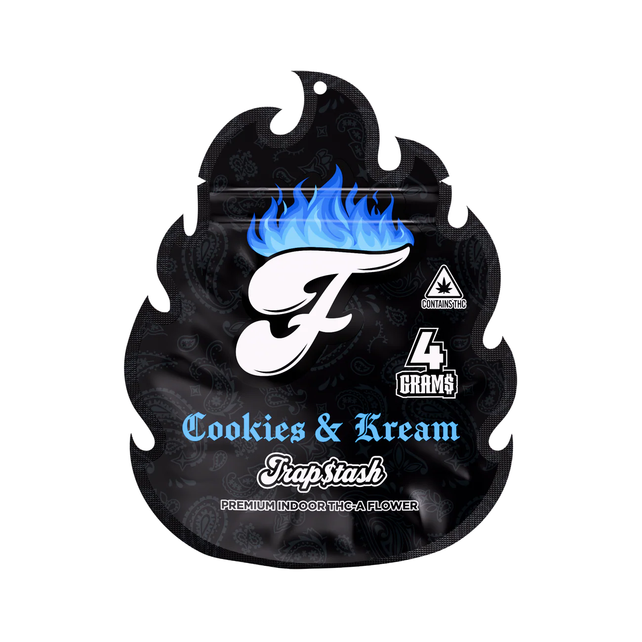 FUEGO - COOKIES & KREAM (HYBRID-24.119%) TRAP STASH - PREMIUM EXOTIC - INDOOR - THC-A FLOWER | 4GM-BAG |