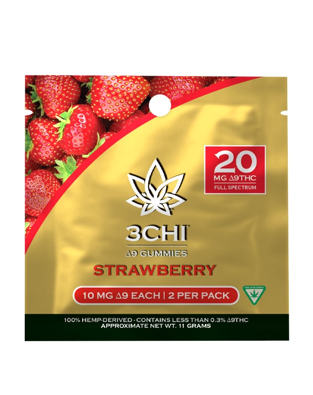3CHI - DELTA 9 THC GUMMIES 20MG 2PER PACK - 25PACK