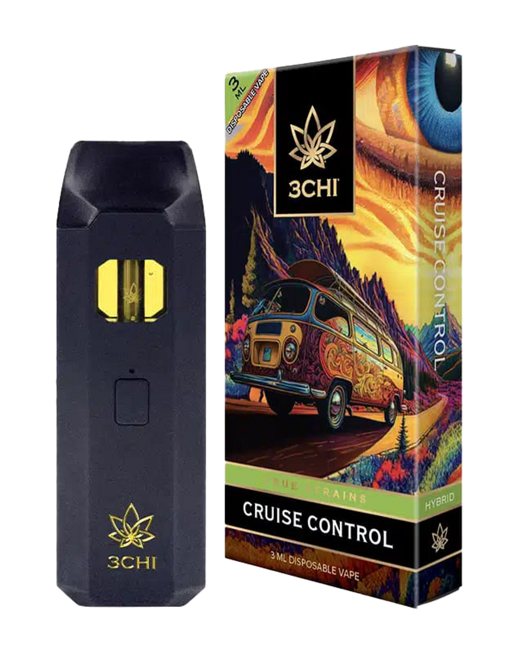 3CHI 3ML TRUE STRAINS DISPOSABLE VAPE - 5 PACK