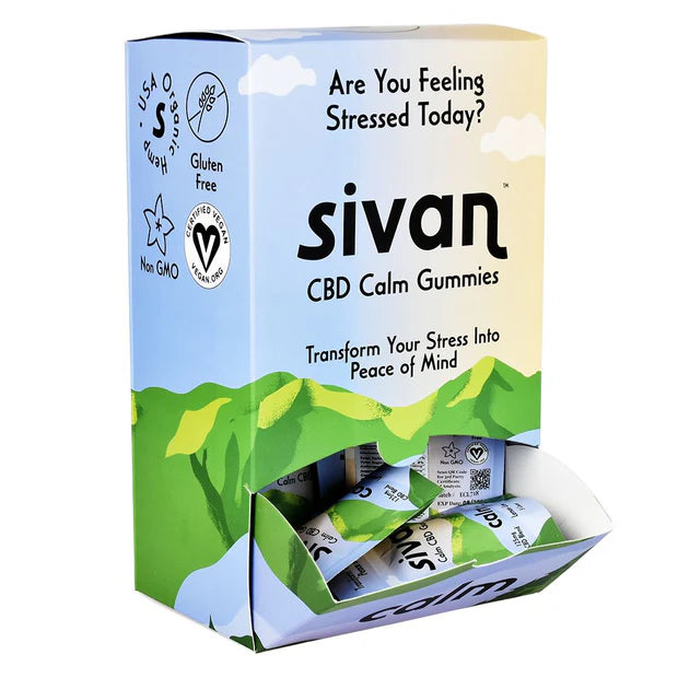 SIVAN CBD BLEND GUMMIES 5PK(25MG EACH) 10CT DISPLAY BOX
