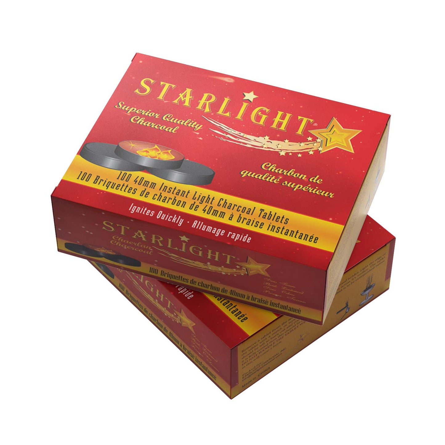 STARLIGHT CARBON CHARCOAL 40MM - 10CT/BOX