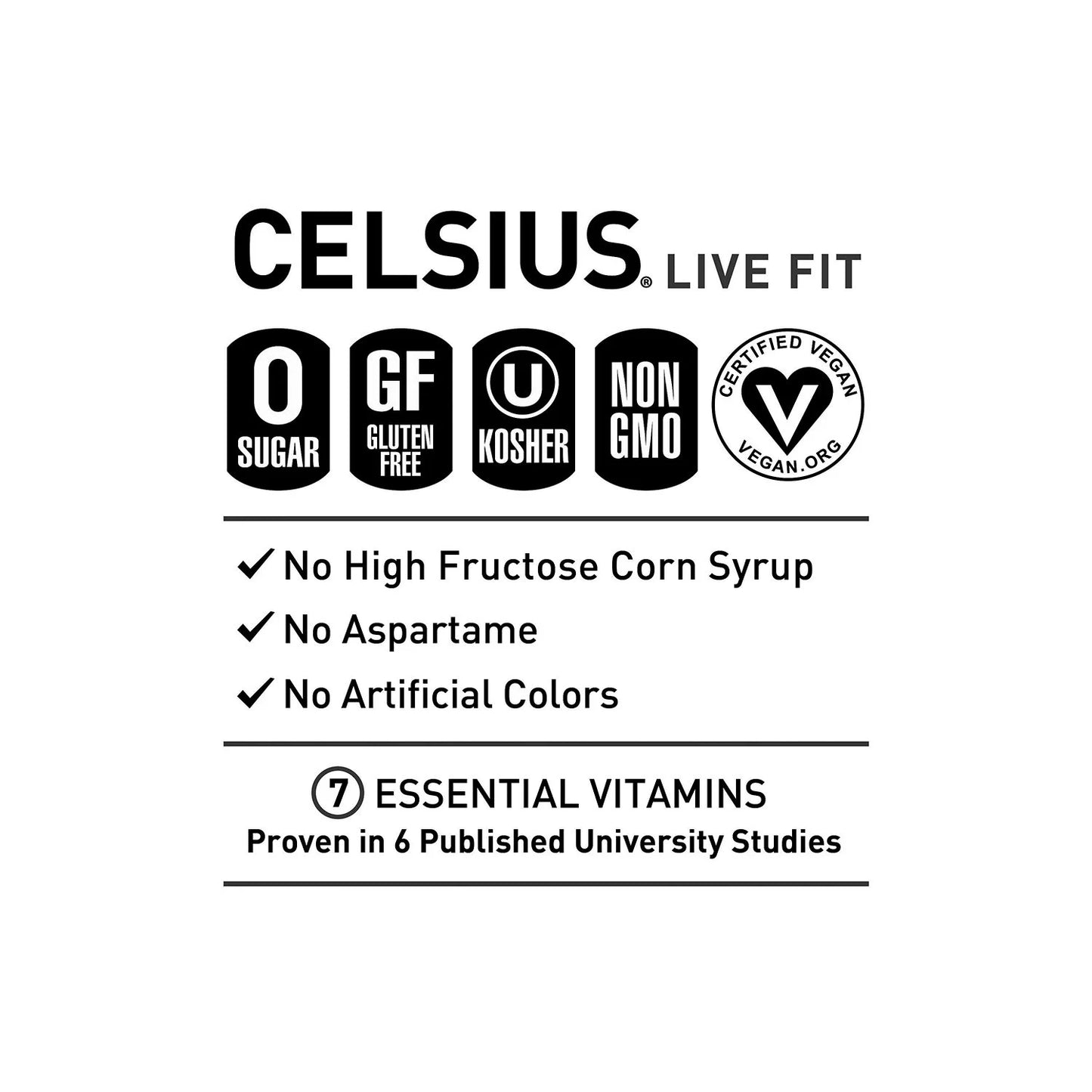 CELSIUS - LIVE FIT SPARKING VIBE VARIETY PACK 12 fl. oZ. - 18 PACK