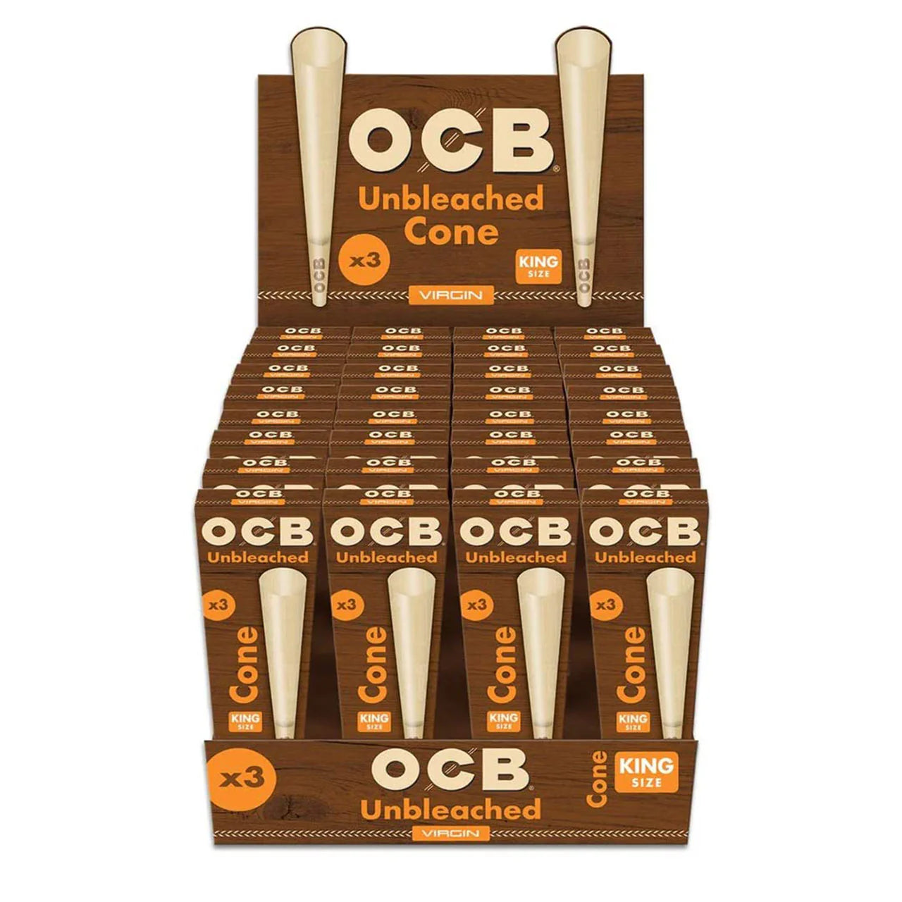 JOB VIRGIN UNBLEACHED | KING SIZE | CONE 32 PACKS / BOX