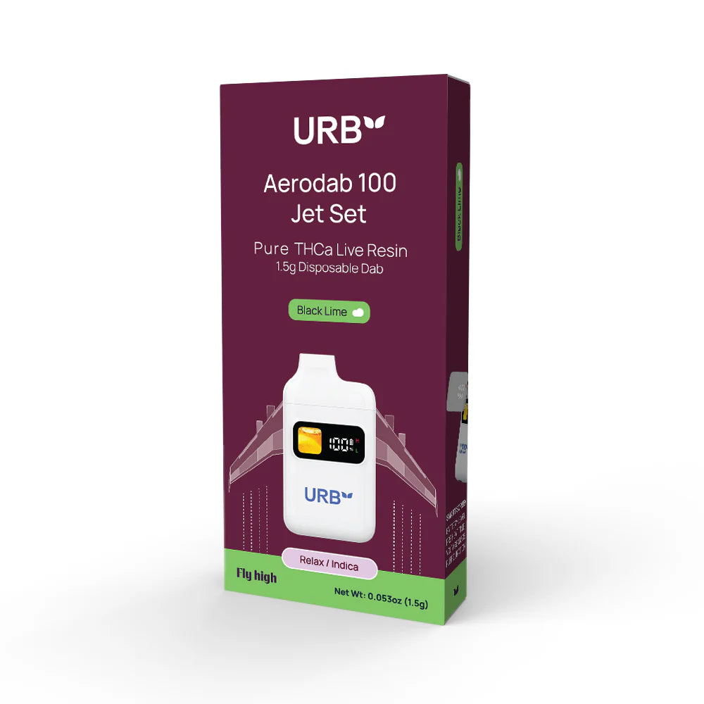 URB - AERODAB 100 JET SET - THCa - 1.5G DISPOSABLE DAB 6PACK|BOX|