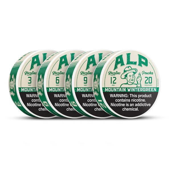 ALP NIC - 5 CANS / PACK "20 POUCHES PER CAN" |MOUNTAIN WINTERGREEN|