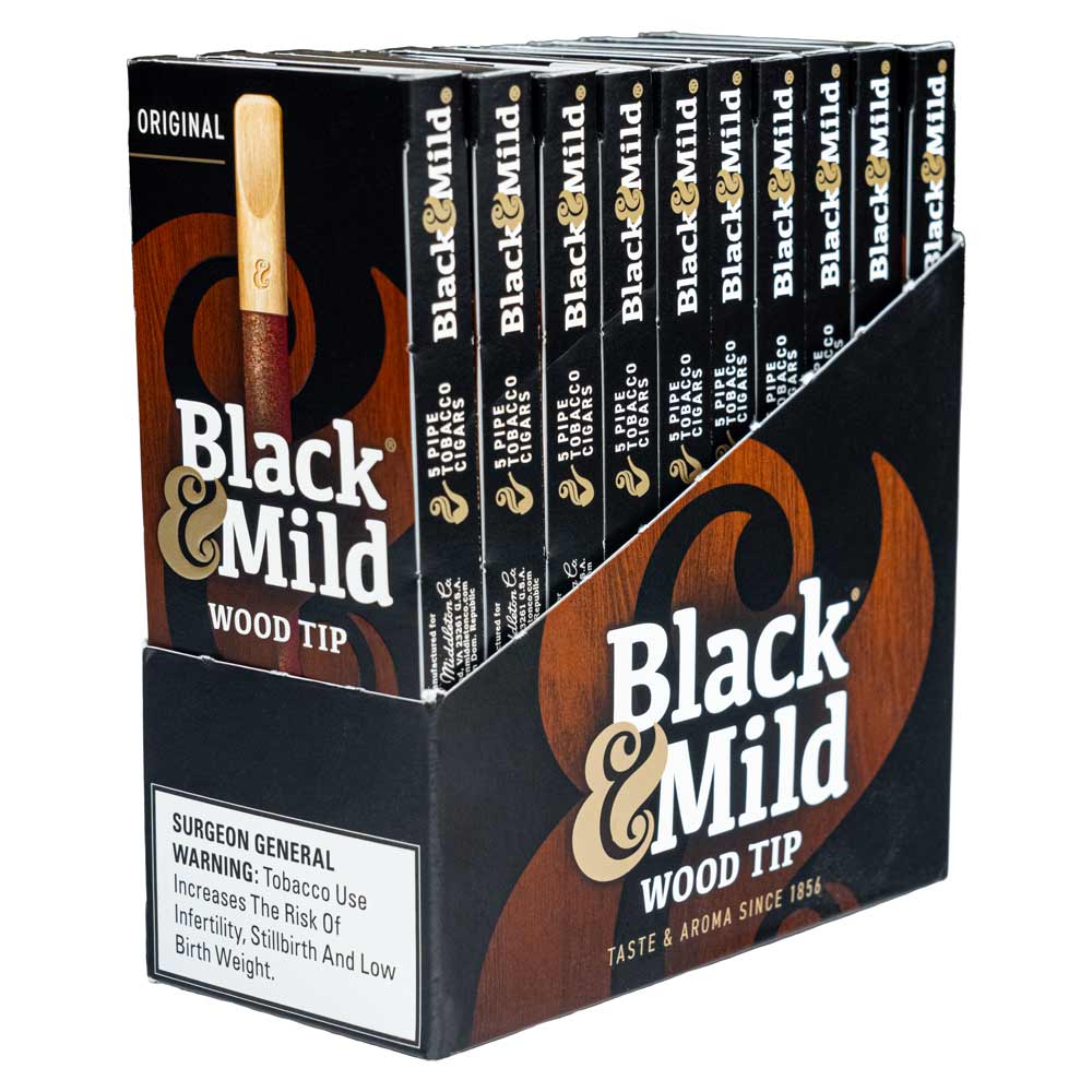 BLACK & MILD WOOD TIP ORIGINAL - 10COUNT/5PACK