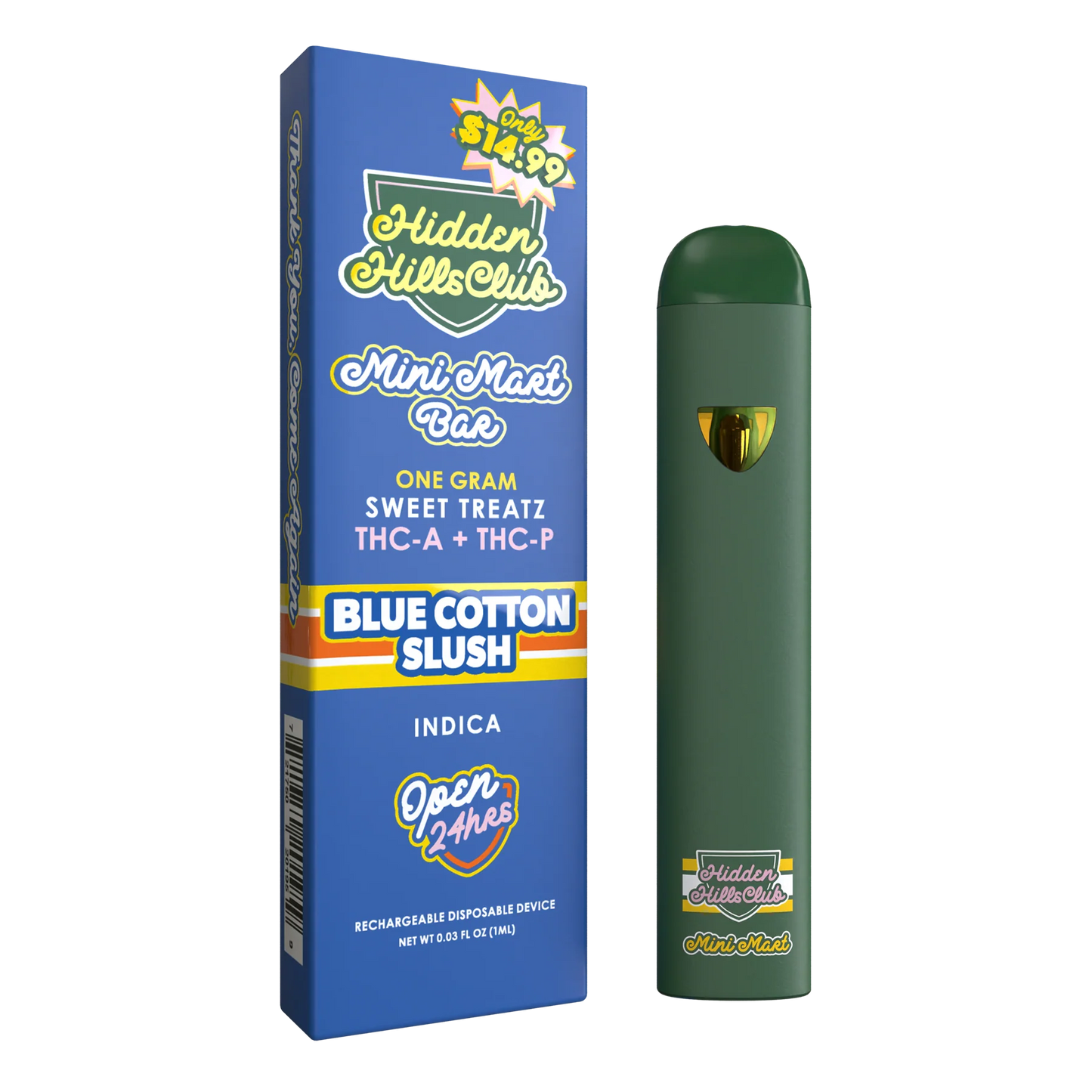 HIDDEN HILLS MINI MART SWEET TREATZ THCA + THCP 1GM DISPO 5CT/ BOX