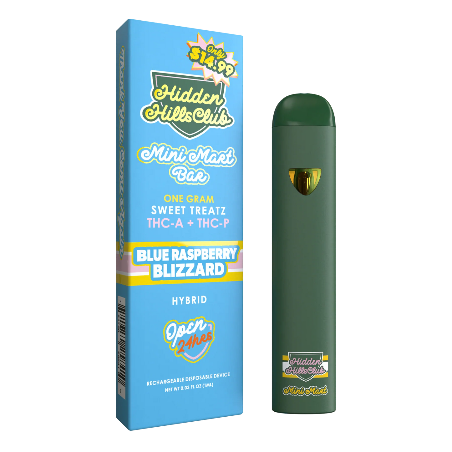 HIDDEN HILLS MINI MART SWEET TREATZ THCA + THCP 1GM DISPO 5CT/ BOX