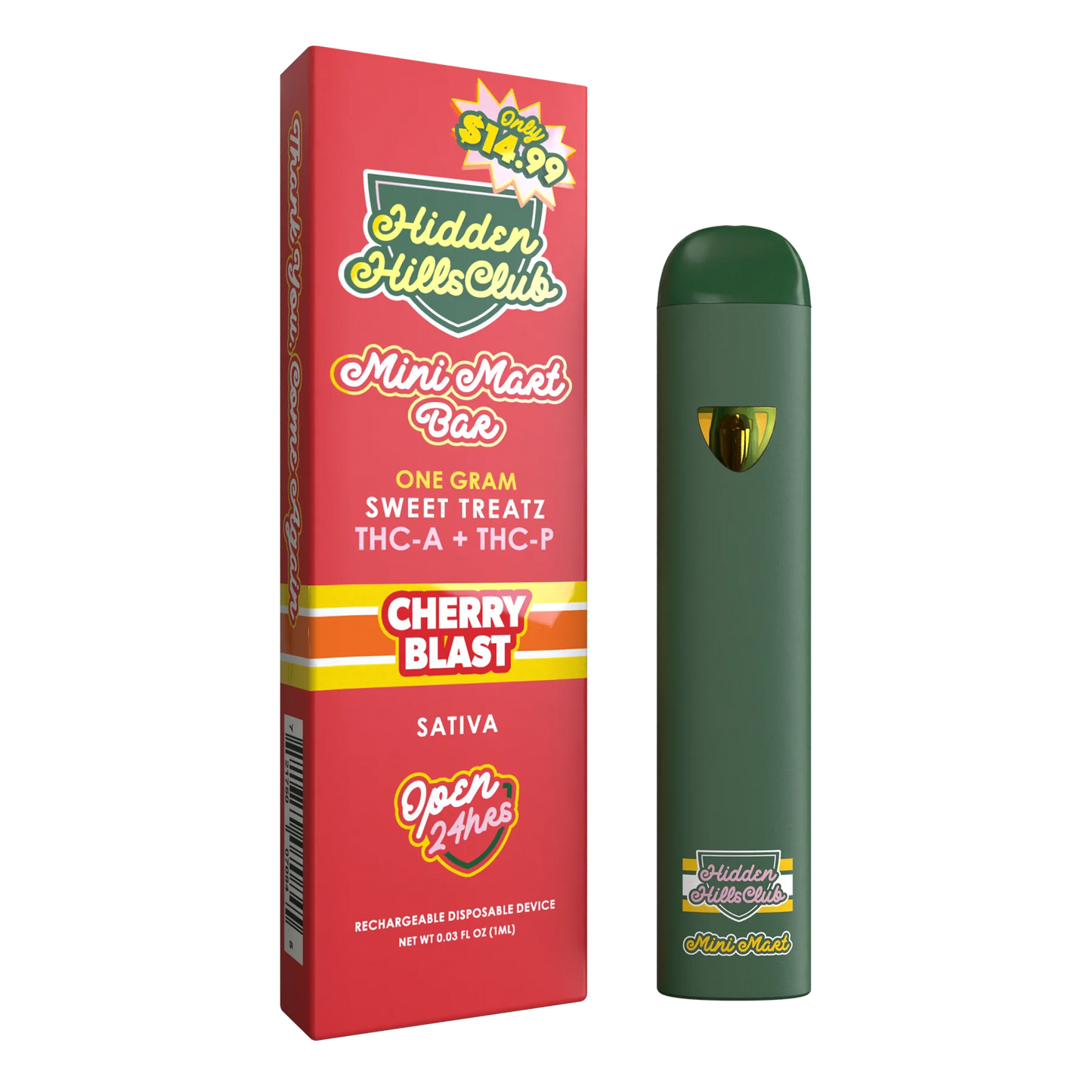 HIDDEN HILLS MINI MART SWEET TREATZ THCA + THCP 1GM DISPO 5CT/ BOX