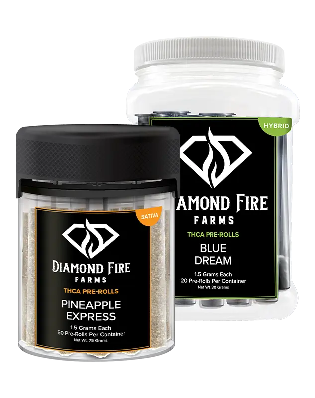DIAMOND FIRE FARMS THC-A 1.5G PRE ROLL / 20 PER CONTAINER