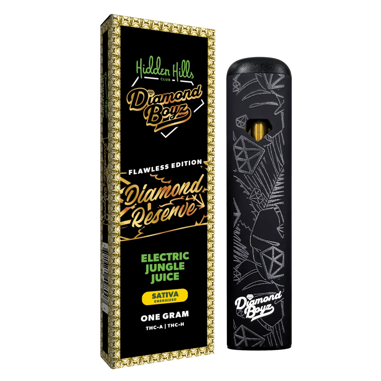 HIDDEN HILLS - 1G THC-A - THC-H DIAMOND RESERVE / DIAMOND BOYZ DISPOSABLE 5PACK / BOX