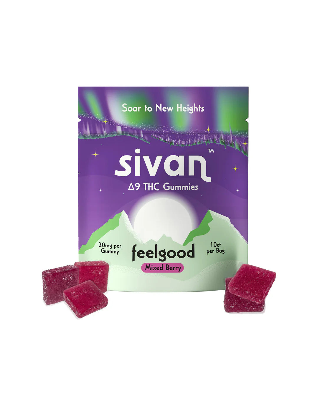 SIVAN FEELGOOD GUMMIES △9 THC 2OOMG 10CT - 10 PACK PER BOX