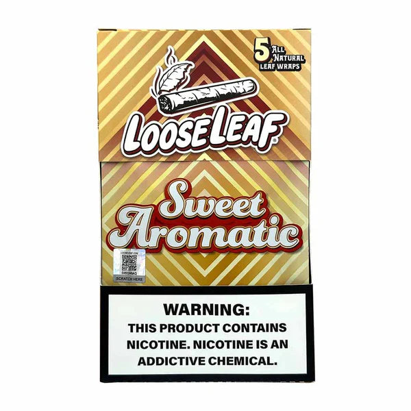 LOOSE LEAF - MINI 5 COUNT ALL NATURAL LEAF WRAPS 8PACK / BOX