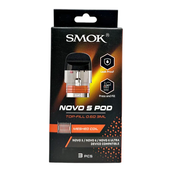 SMOK NOVO 5 MESHED 3ML REPLACEMENT POD 3CT/ BOX