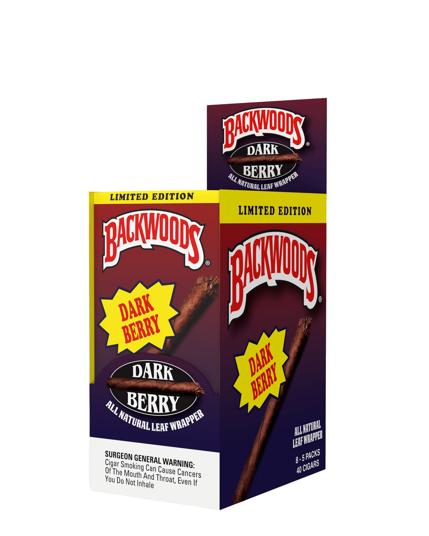 BACKWOOD - DARK BERRY LIMITED EDITION CIGARS - 8 Packs of 5