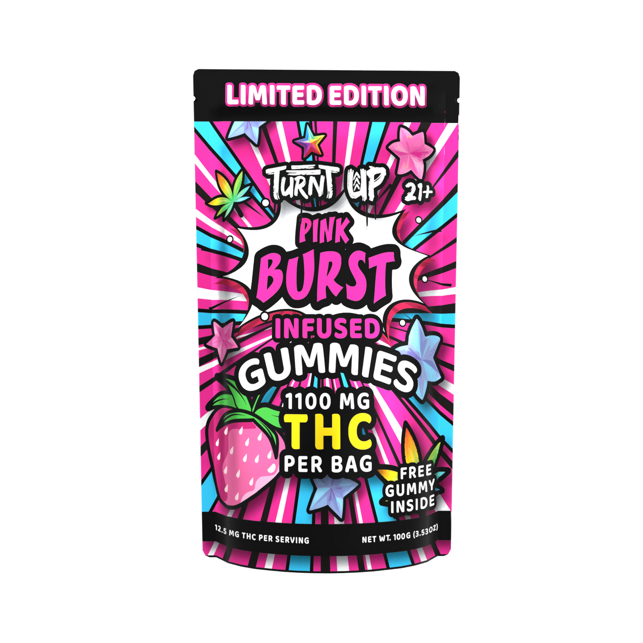 TURNT UP - 1100MG THC GUMMY BAG - 11COUNT / BOX