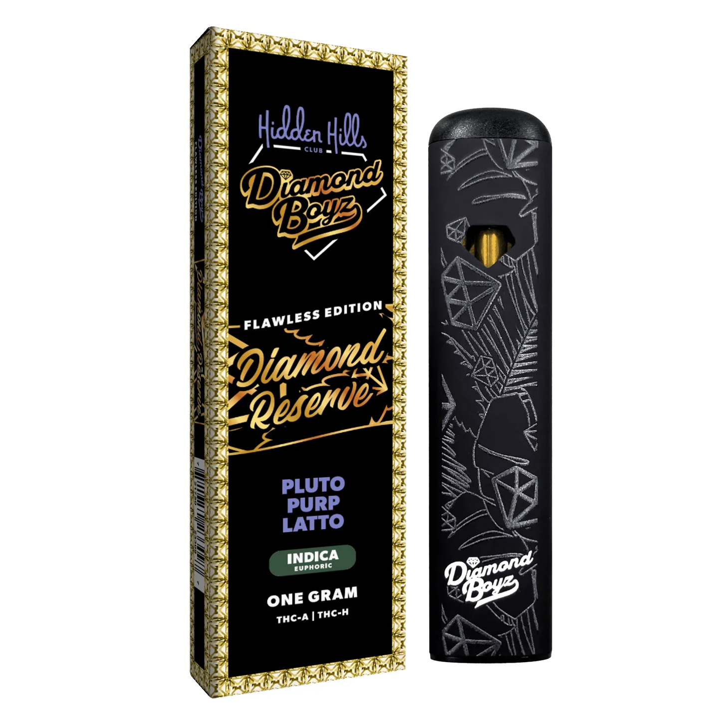 HIDDEN HILLS - 1G THC-A - THC-H DIAMOND RESERVE / DIAMOND BOYZ DISPOSABLE 5PACK / BOX