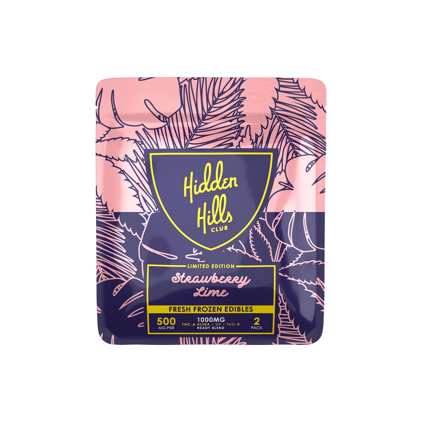 HIDDEN HILLS FRESH FROZEN HEADY BLEND THC-A ULTRA +D9+THC-B 500MG X 2PK GUMMIES 30CT/ BOX