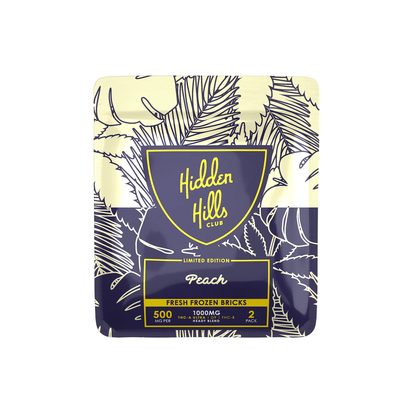 HIDDEN HILLS FRESH FROZEN HEADY BLEND THC-A ULTRA +D9+THC-B 500MG X 2PK GUMMIES 30CT/ BOX