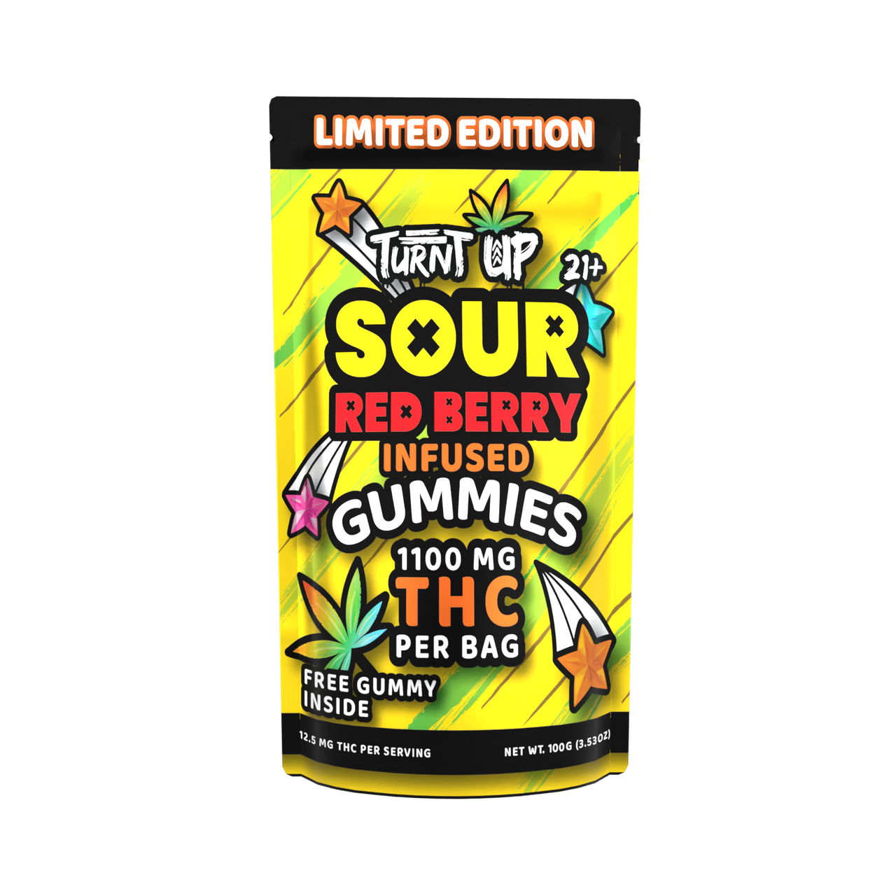TURNT UP - 1100MG THC GUMMY BAG - 11COUNT / BOX