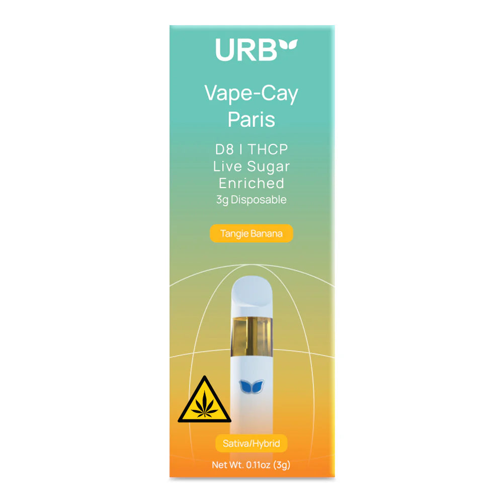 URB - D8|THCA|THCP| VAPE - CAY PARIS LIVE SUGAR - 3G DISPOSABLE - 6PACK/BOX