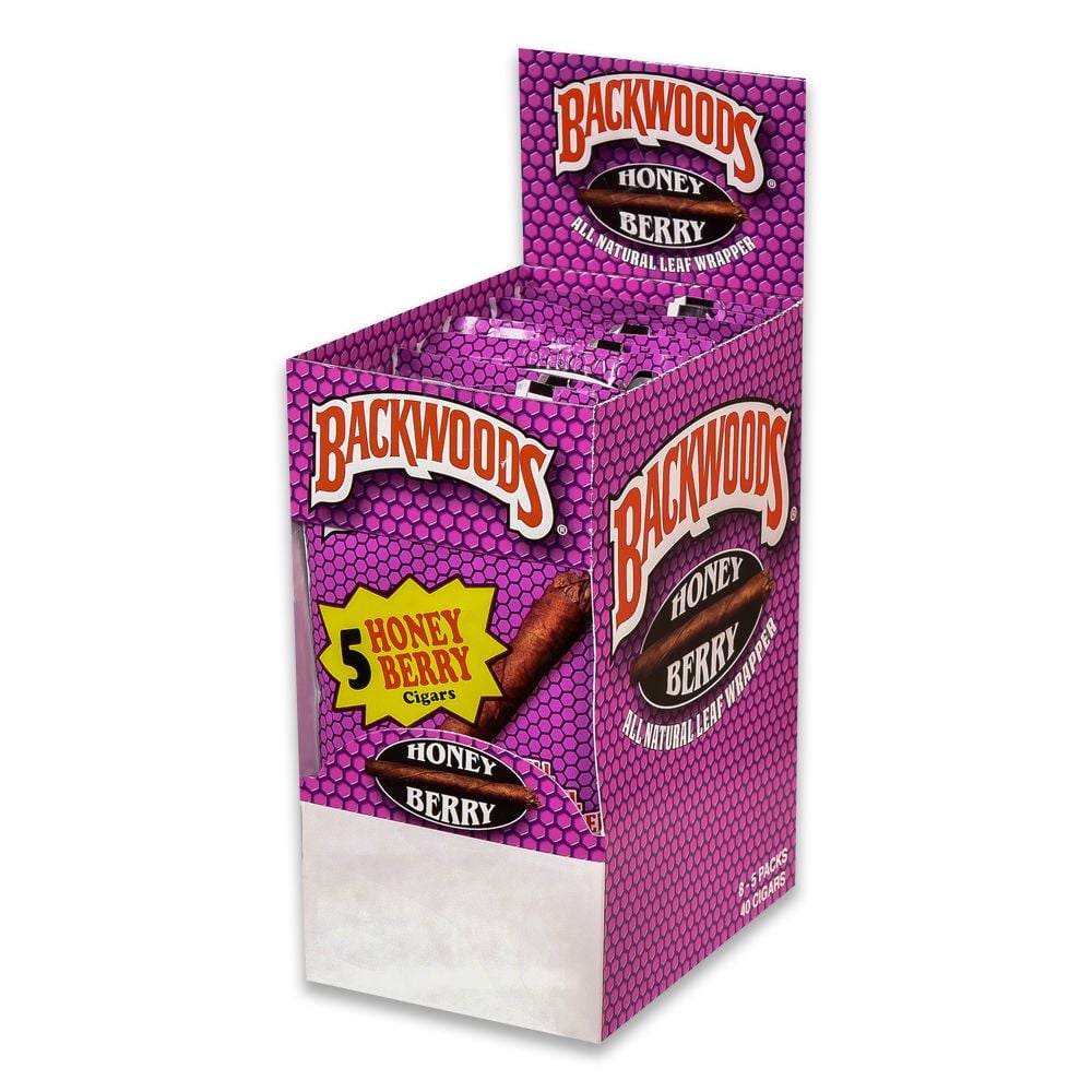 BACKWOOD - HONEY BERRY NATURAL CIGAR - 8 Packs of 5