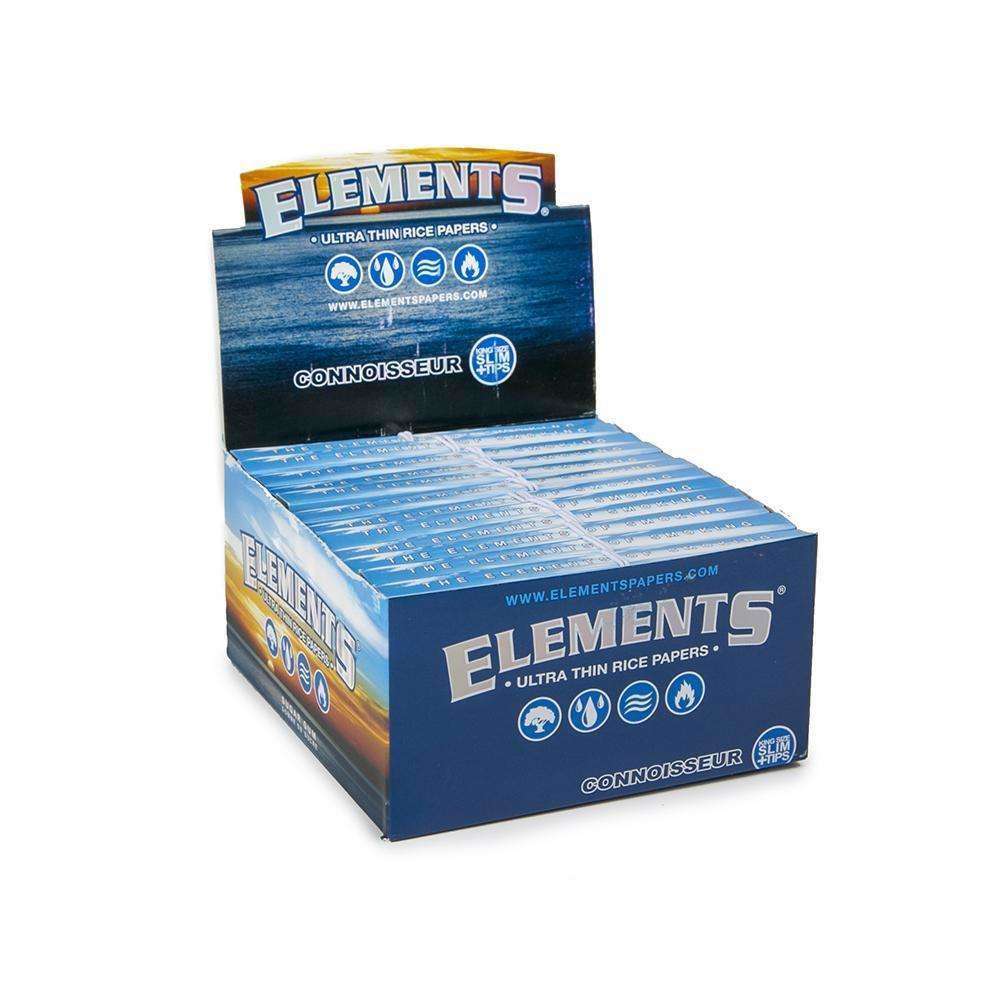 ELEMENTS - CONNOISSEUR KING SIZE SLIM + TIPS - 24COUNT / BOX