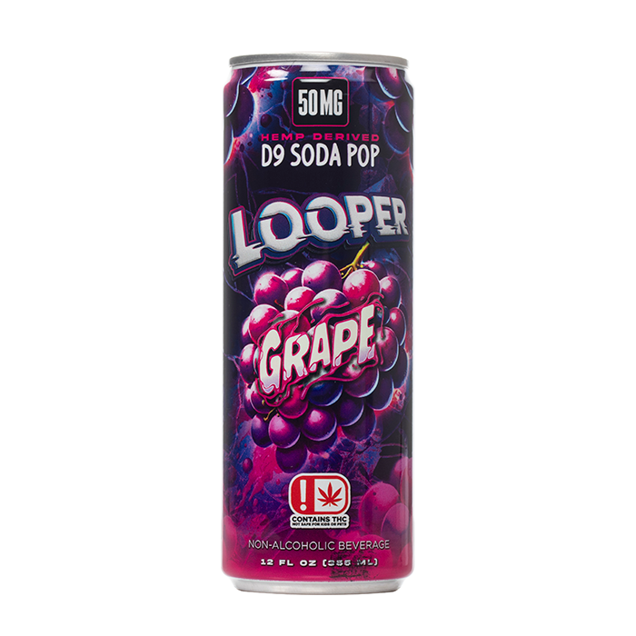 LOOPER 50MG HEMP D9 SODA (12OZ 355ML/ CAN) 4CT/ BOX