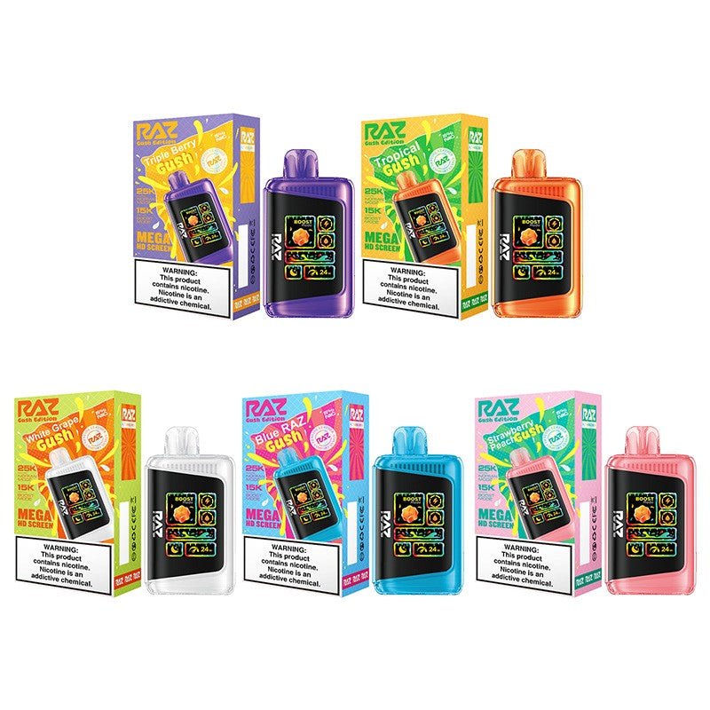 RAZ LTX - GUSH EDITION 5% DISPOSABLE (80ML) 25K PUFFS 5CT/ BOX