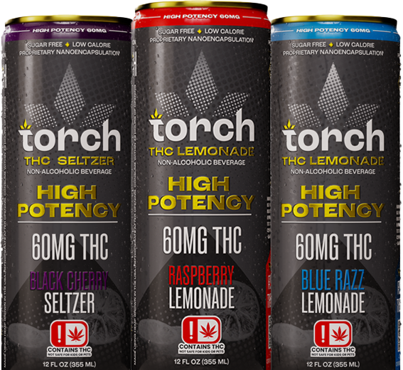 TORCH THC DRINK 60MG THC + 10MG CBD (12OZ 355ML/ CAN) 4CT/ BOX