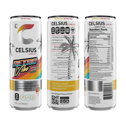 CELSIUS - LIVE FIT SPARKING VIBE VARIETY PACK 12 fl. oZ. - 18 PACK