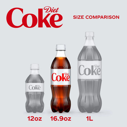 DIET COKE SODA SOFT DRINK, 16.9 fl. oZ - 24PACK / CASE