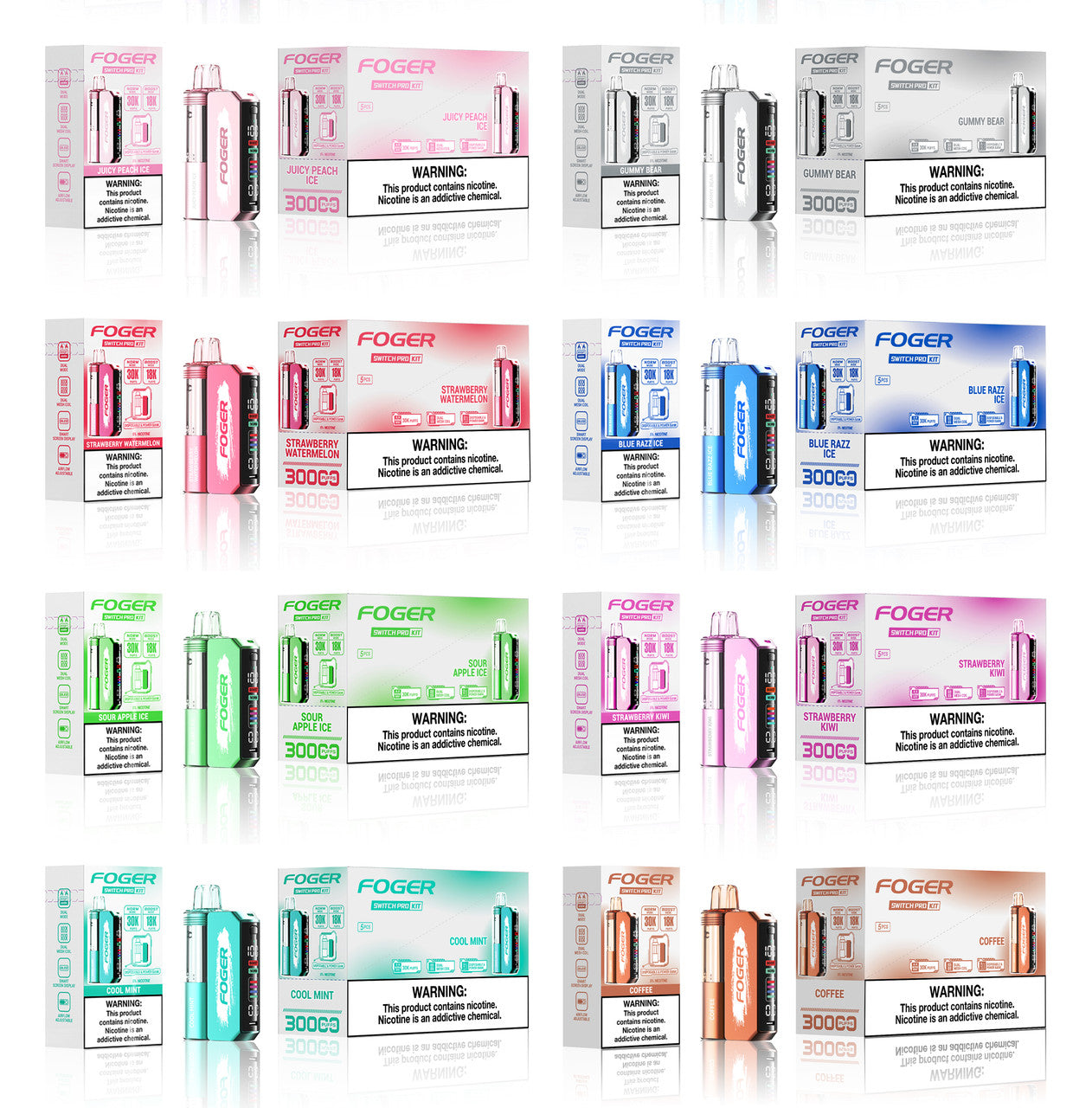 FOGER SWITCH PRO KIT 5% DISPOSABLE (95ML) NORM MODE - 30K & BOOST. MODE - 18K PUFFS 5CT/ BOX
