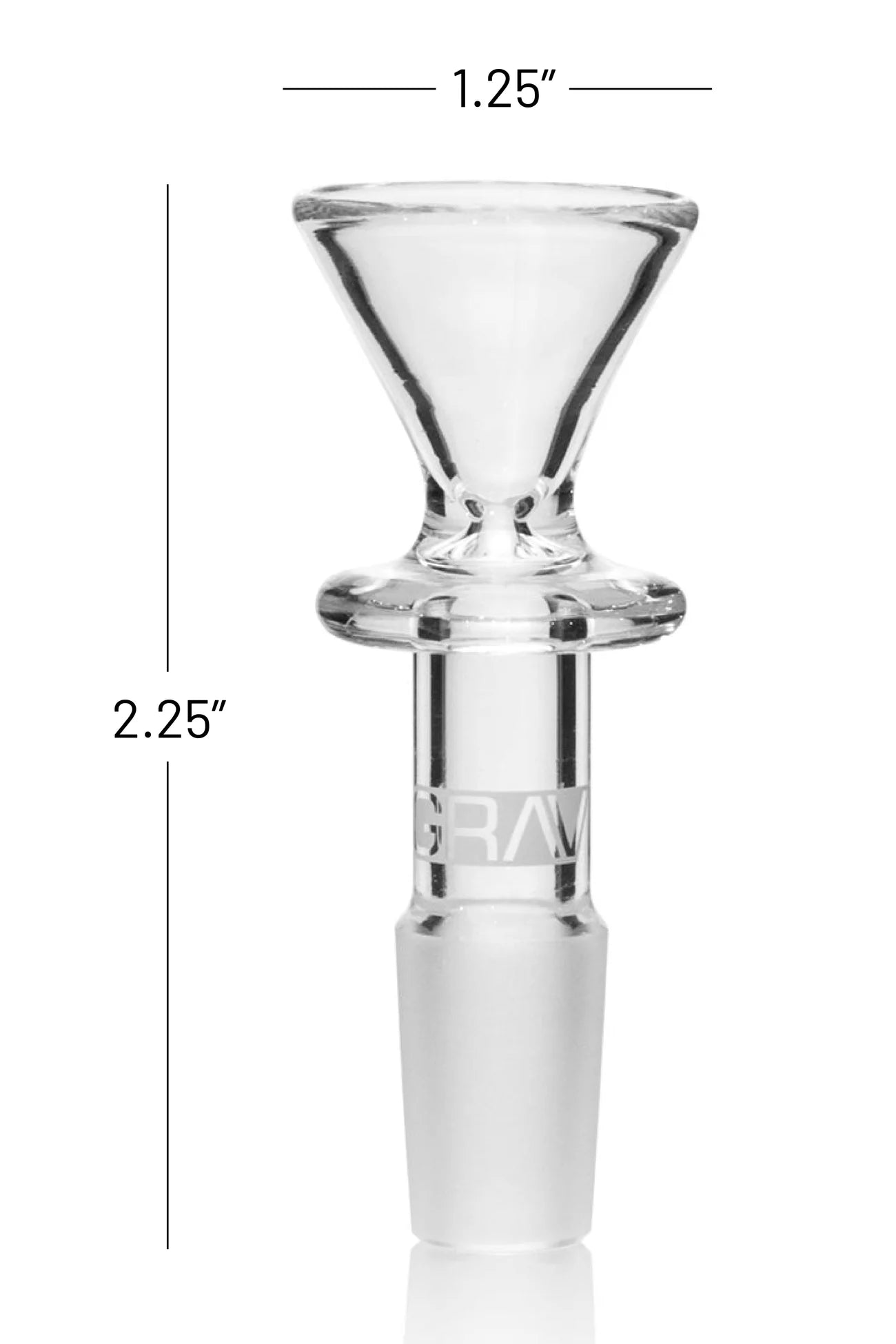 GRAV - 14MM FUNNEL BOWL - CLEAR
