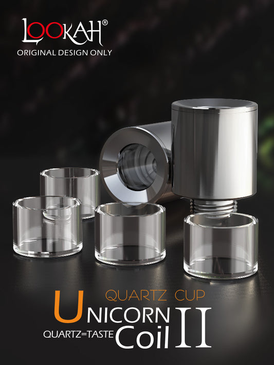 LOOKAH UNICORN WAX E-RIG REPLACEMENT COILS - 2 QUARTZ COILS & 4 CUPS