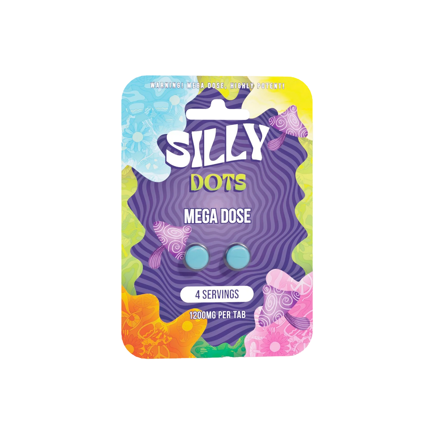 SILLY DOTS MEGA DOSE 1200MG PER TABLET 2PK 10CT/ BOX