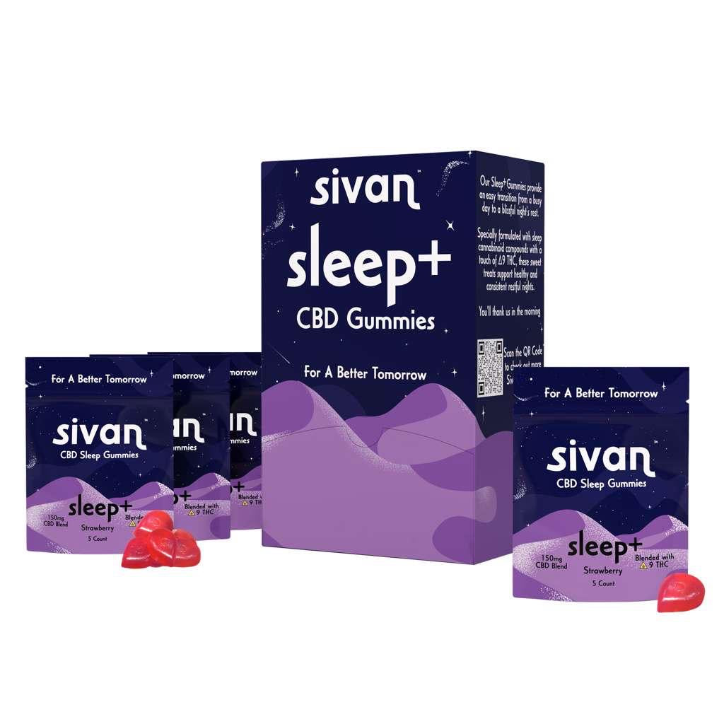 SIVAN CBD BLEND GUMMIES 5PK(30MG EACH) [ NO THC ] 10CT DISPLAY BOX