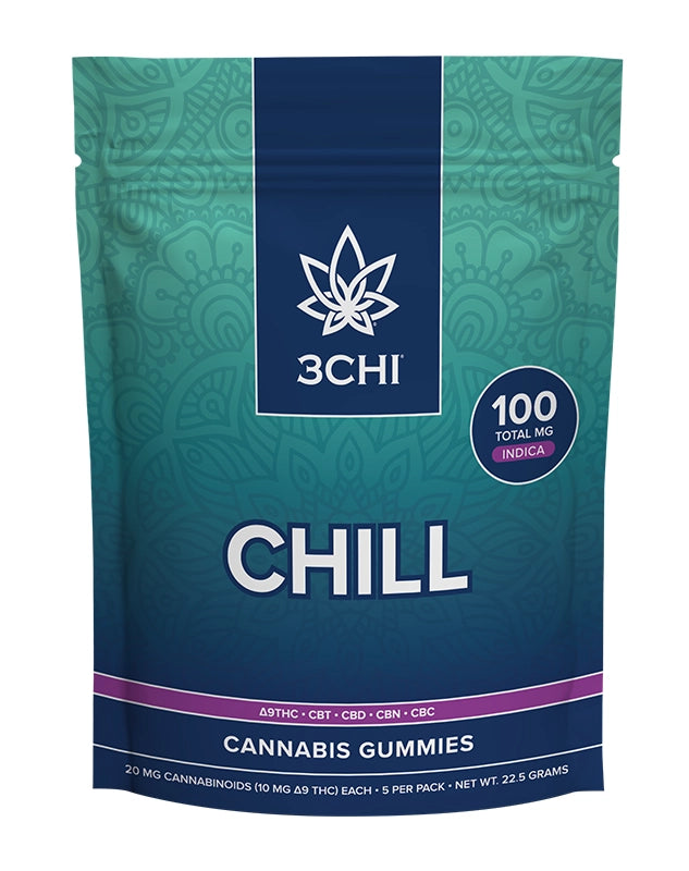 3CHI - NATURAL DELTA9THC|CBN|CBD|CBC| 100MG GUMMIES -  5PACK PER PACK / 10PACK BOX