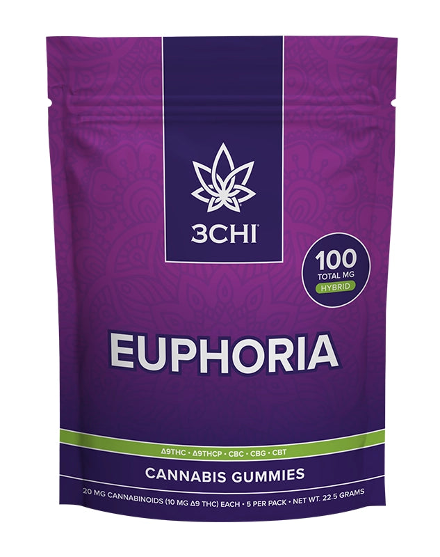 3CHI - NATURAL DELTA9THC|CBN|CBD|CBC| 100MG GUMMIES -  5PACK PER PACK / 10PACK BOX
