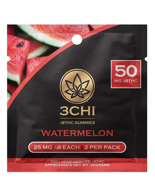 3CHI - MINI-PACK DELTA8 THC GUMMIES - 2 PER PACK - 25PACK/BOX