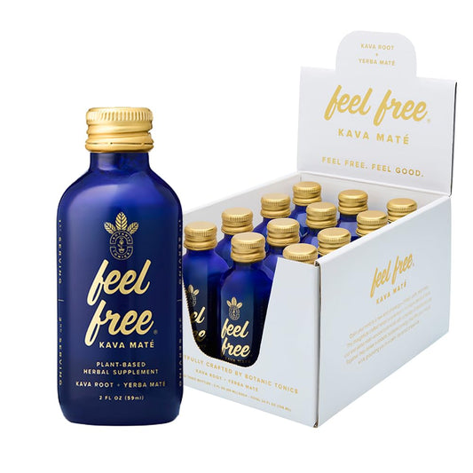 FEEL FREE KAVA MATE PLANT BASED HERBAL SUPPLEMENT KAVA ROOT+YERBA MATE