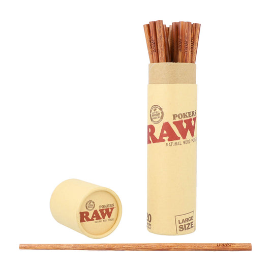 RAW WOOD POKER LARGE -20CT PACK