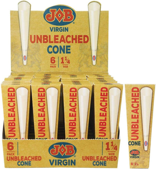JOB VIRGIN UNBLEACHED CONE 32 PACKS / BOX
