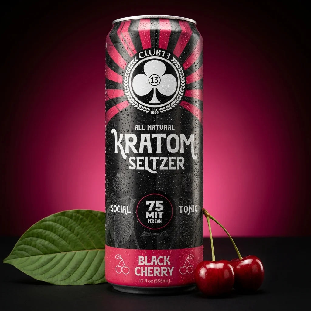 CLUB 13 - ALL NATURAL KRATOM SELTZER 75MIT PER CAN-12OZ/4PACK