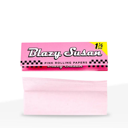 BLAZY SUSAN -PINK 1 1/4 SIZE ROLLING PAPERS | 50PACK / BOX |