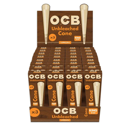 JOB VIRGIN UNBLEACHED | KING SIZE | CONE 32 PACKS / BOX