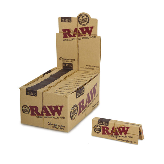 Raw Classic Connoisseur 1 1/4 + Tips - 24ct
