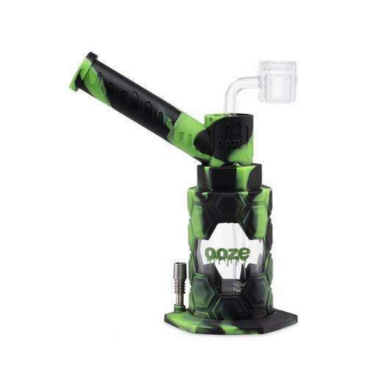 OOZE - MOJO SELICONE GLASS WATER PIPE & NECTAR COLLECTOR